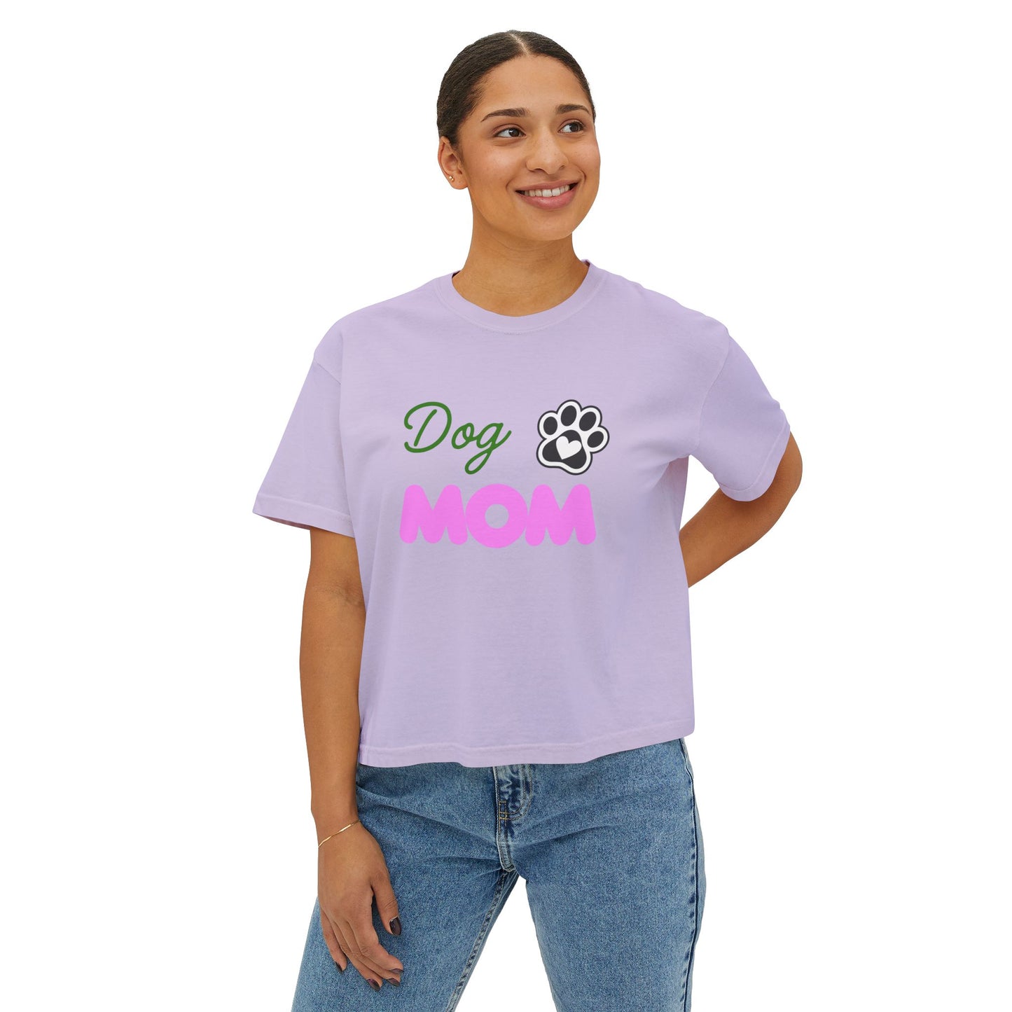 Cute Dog Mom Boxy Tee - Perfect Gift for Pet Lovers