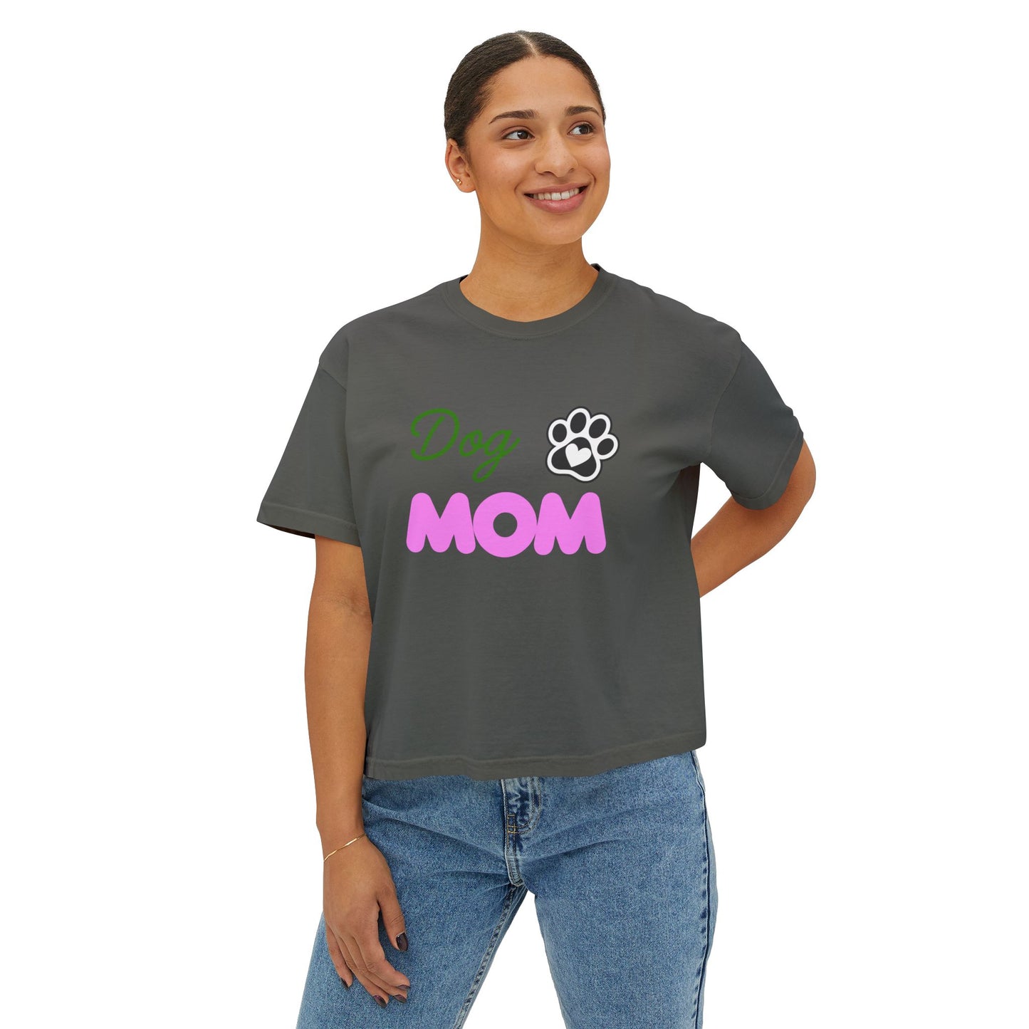 Cute Dog Mom Boxy Tee - Perfect Gift for Pet Lovers