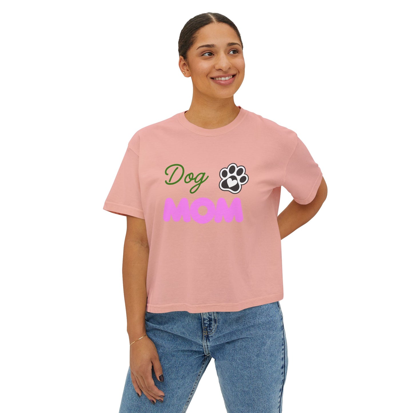 Cute Dog Mom Boxy Tee - Perfect Gift for Pet Lovers