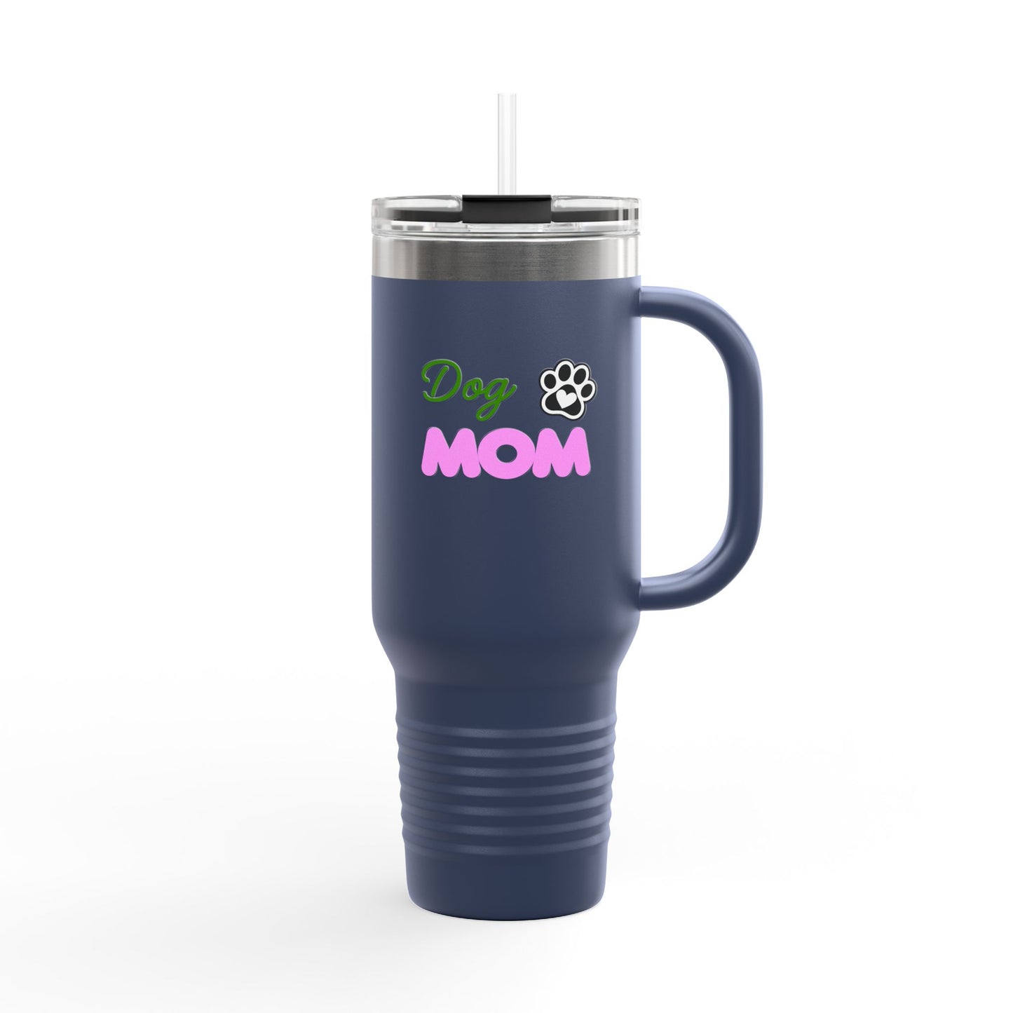 Dog Mom Insulated Travel Mug - 40oz Coffee Cup for Pet Lovers