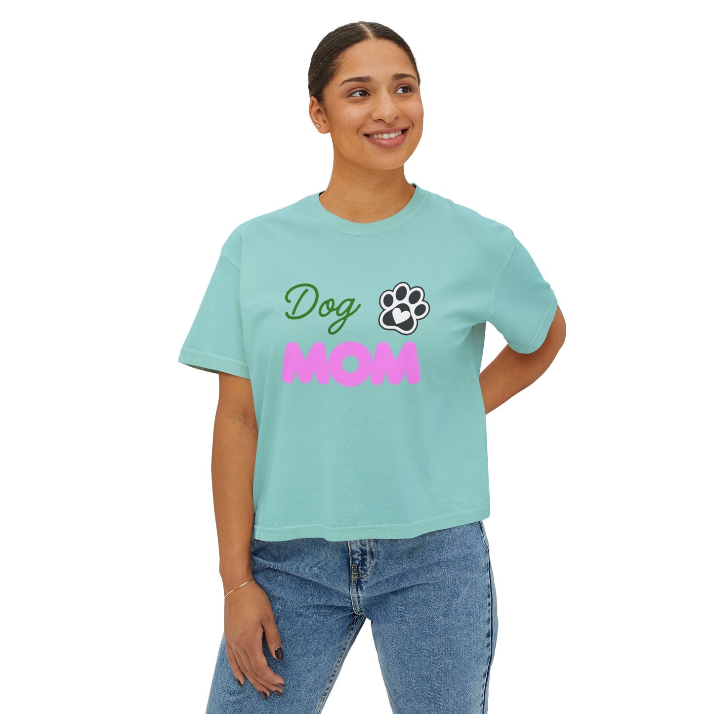 Cute Dog Mom Boxy Tee - Perfect Gift for Pet Lovers