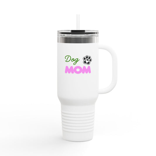 Dog Mom Insulated Travel Mug - 40oz Coffee Cup for Pet Lovers