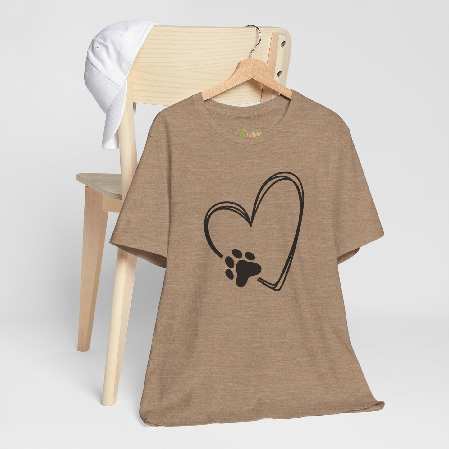 Love Dog Paw Graphic Unisex Short Sleeve Tee - Perfect for Dog Lovers