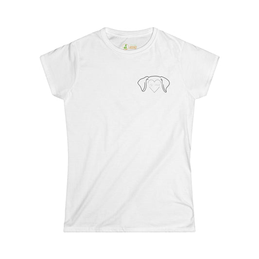 Dog Lover's Heart Women's Softstyle Tee