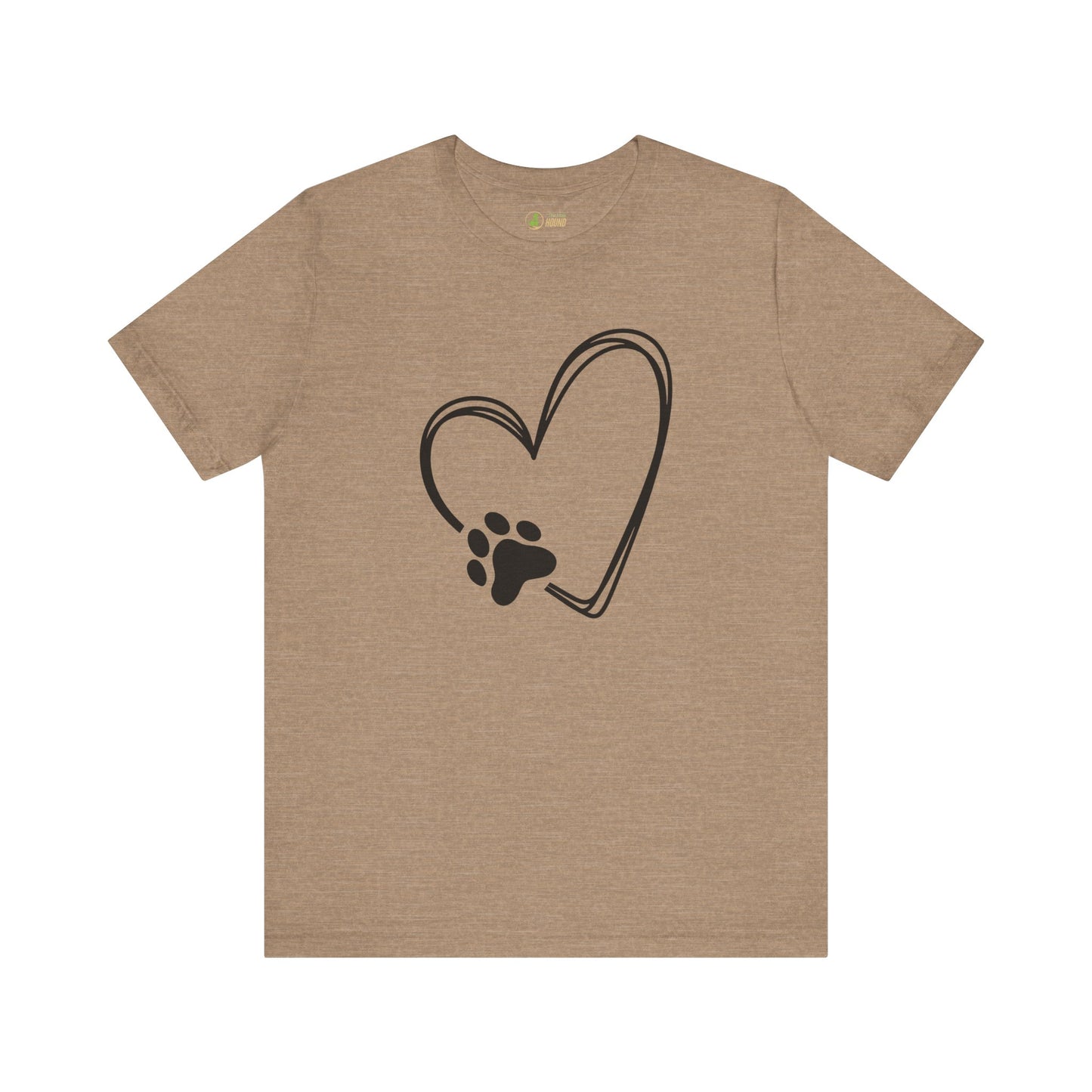 Love Dog Paw Graphic Unisex Short Sleeve Tee - Perfect for Dog Lovers