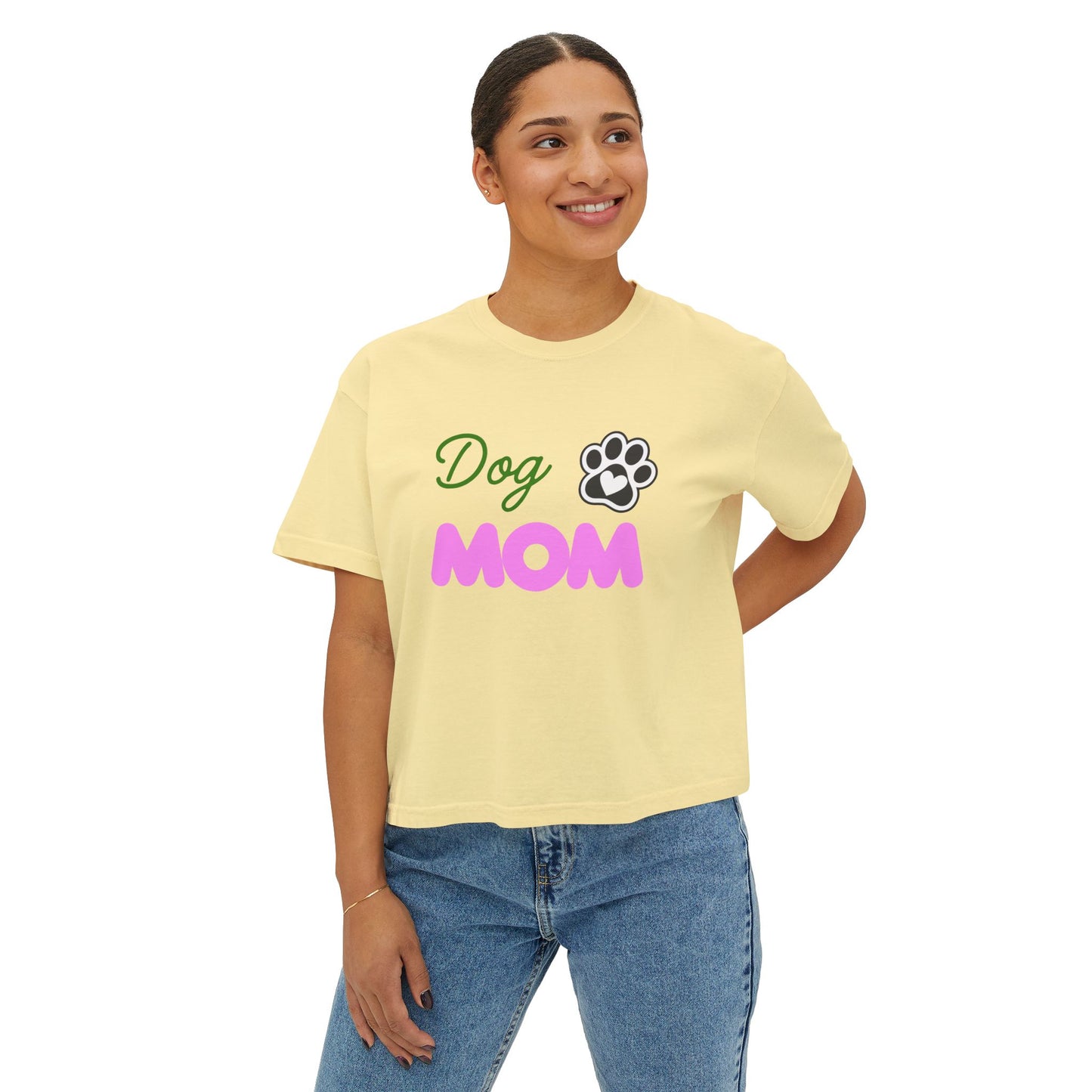 Cute Dog Mom Boxy Tee - Perfect Gift for Pet Lovers