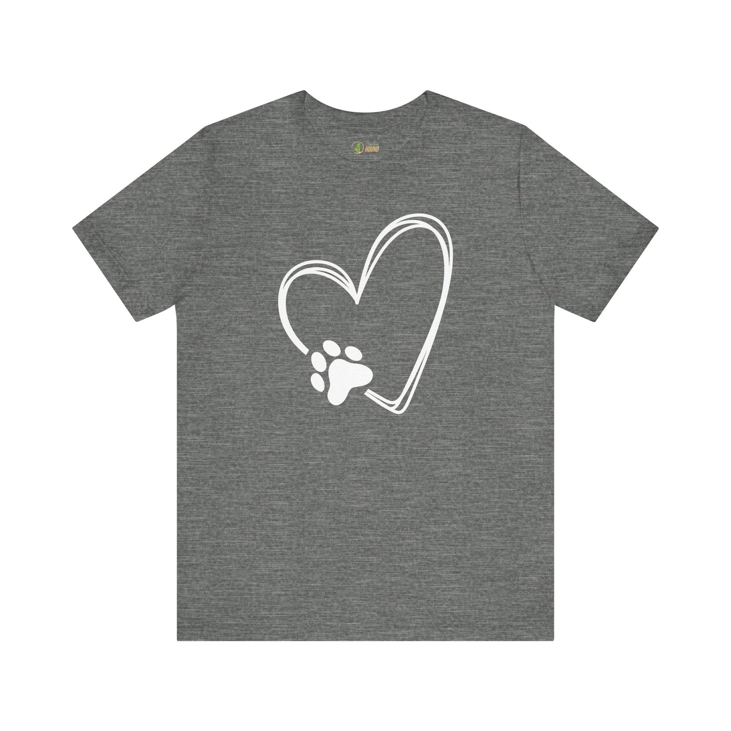 Love Dog Paw Graphic Unisex Short Sleeve Tee - Perfect for Dog Lovers