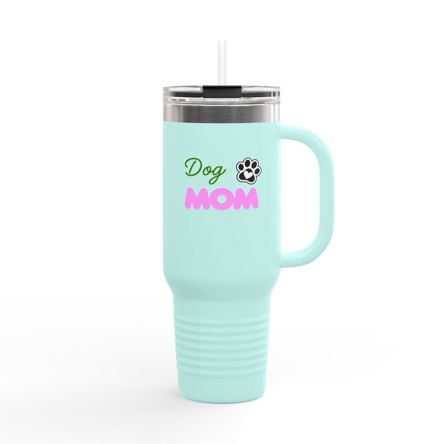 Dog Mom Insulated Travel Mug - 40oz Coffee Cup for Pet Lovers