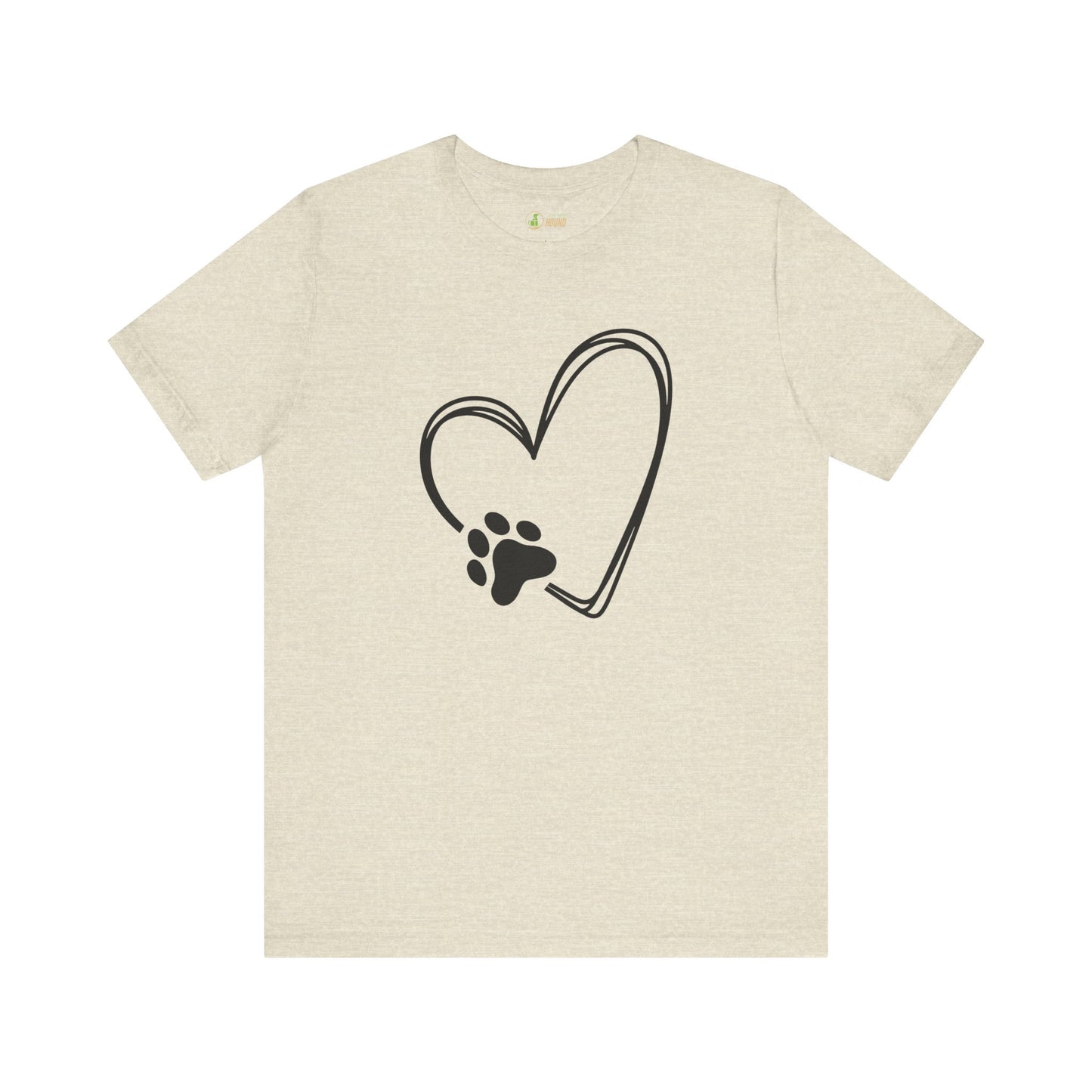 Love Dog Paw Graphic Unisex Short Sleeve Tee - Perfect for Dog Lovers