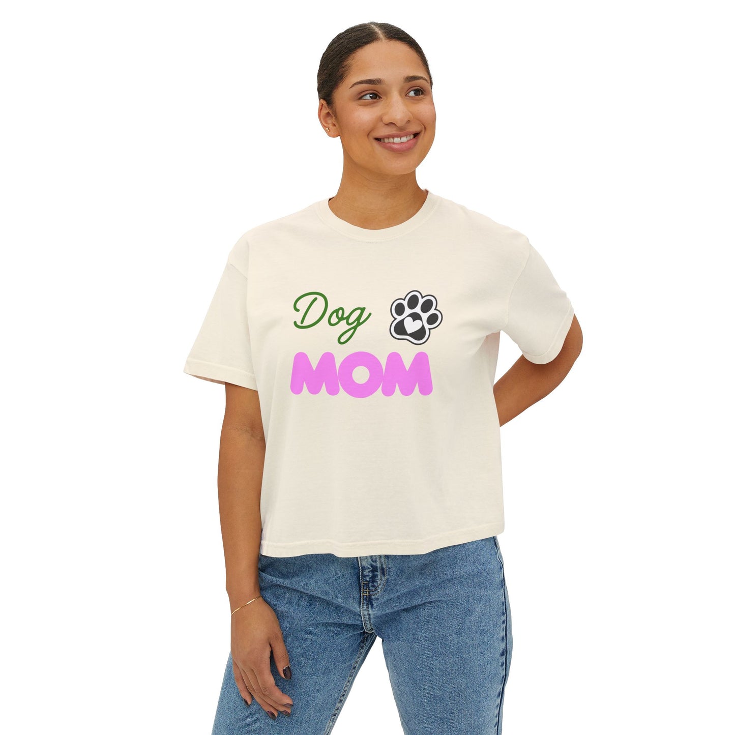 Cute Dog Mom Boxy Tee - Perfect Gift for Pet Lovers