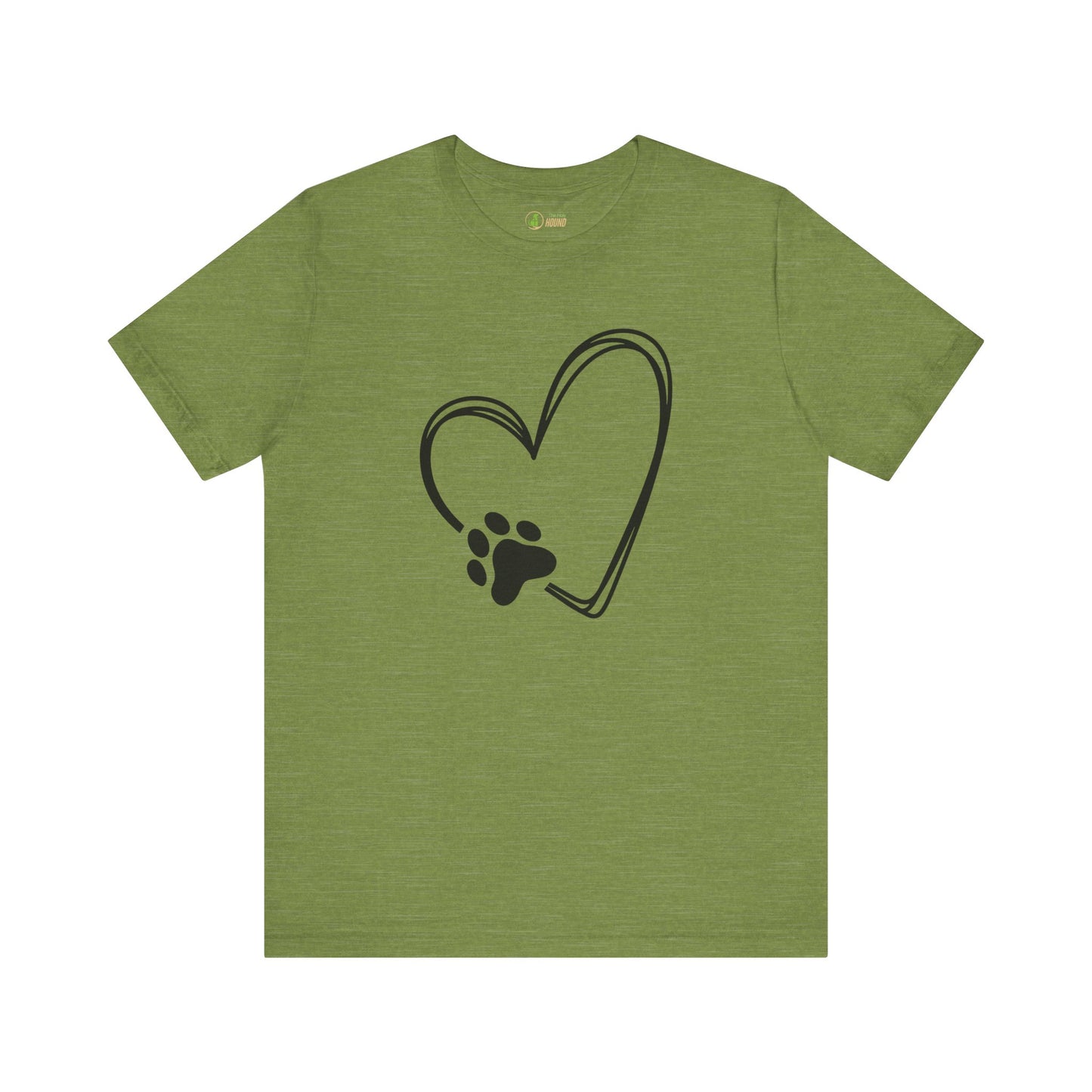Love Dog Paw Graphic Unisex Short Sleeve Tee - Perfect for Dog Lovers